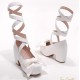 Iris Corolla Customize A Strap Up Chunky Platform Shoes(Reservation/4 Colours/Full Payment Without Shipping)